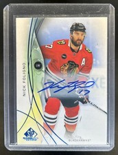 2024-25 SP Game Used Nick Foligno Auto Blue #71 Blackhawks