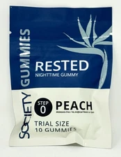 Beauty Society Rested Gummies PEACH, Trial Size, 10 Gummies