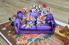 Happy Birthday Dogs 3D Pop Up Greeting Card Dog Pets Lovers Special friend NEW