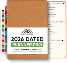 Dated, 2026 Planner, 5.8” x 8.3” - The #1 Productivity Planner to Achieve Yo