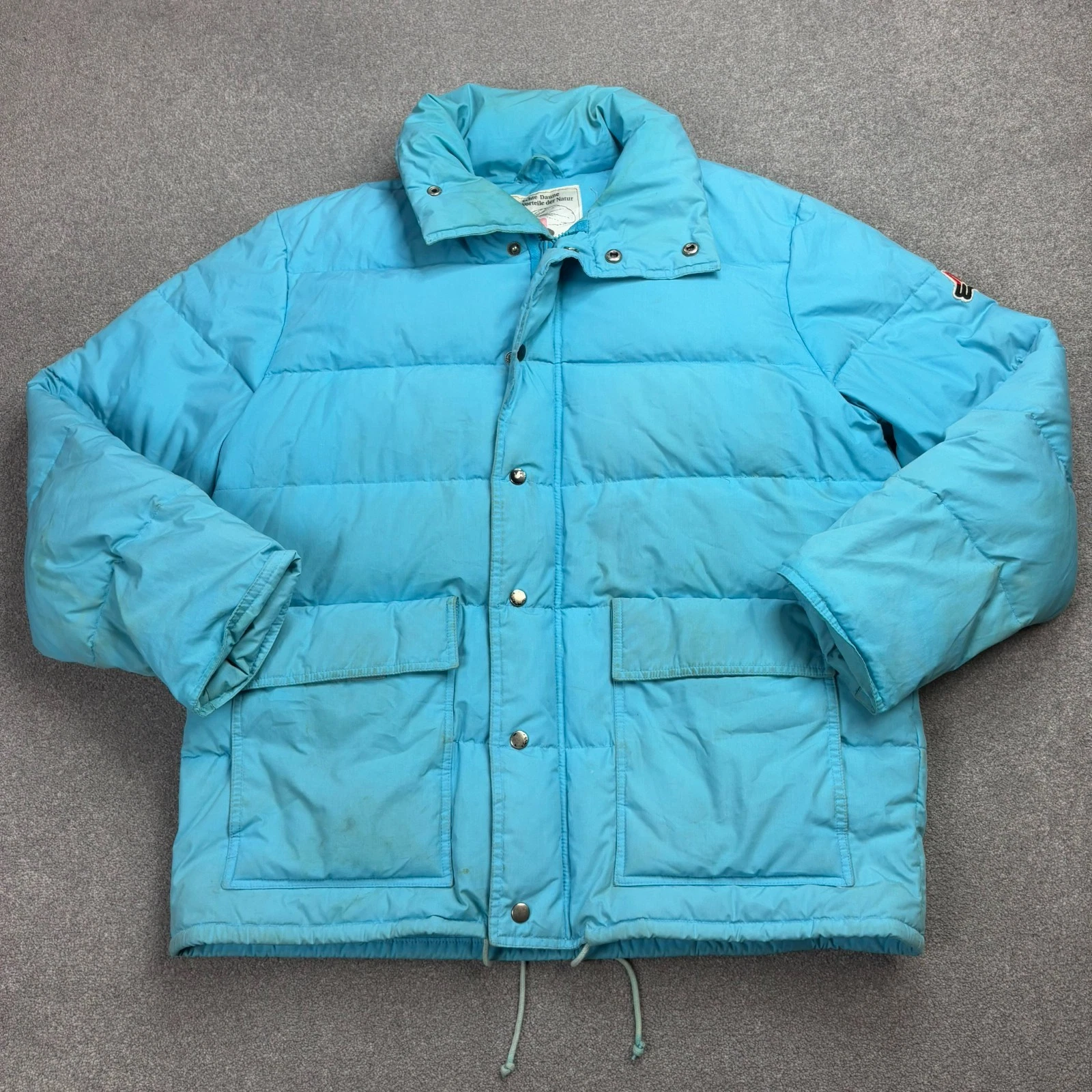 Puffer Jacket Adult Large Blue Ski Insulated Outdoors Y2K 90s Lightweight Men*