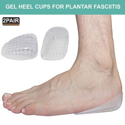 Stoßdämpfende Gel Fersenschalen für Plantarfasziitis und Fersenschmerzlinderung (2 PAAR)