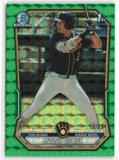 2026 Bowman Chrome Andrew Fischer #BCP-149 Green Geometric /99 Brewers