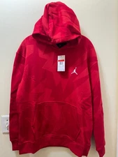 Jordan Essentials Fleece Hoodie Mens Large Rood Voor Heren DQ7507-612 S176-2