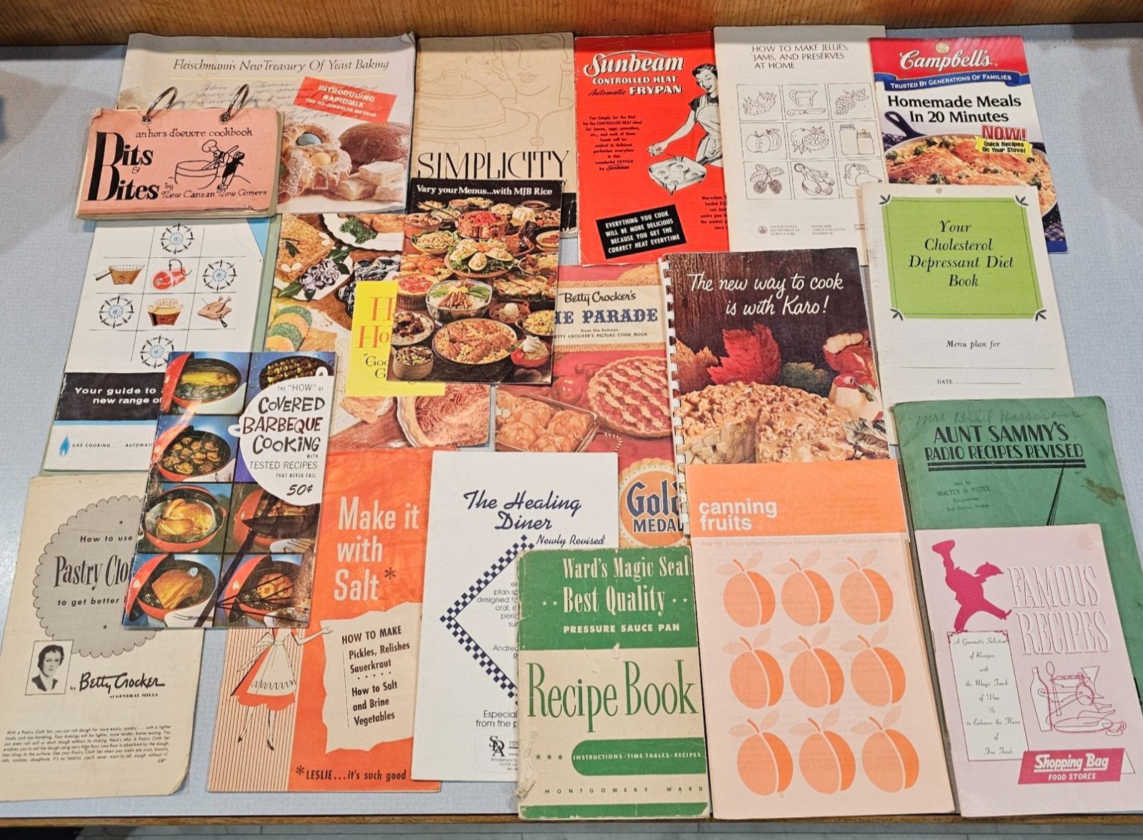 A Collection of 21 Mid-Century & Vintage Recipe Booklets and Cooking Ephemera