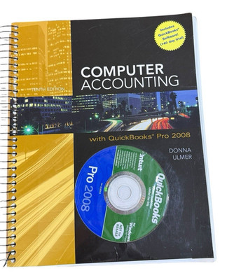 Computer Accounting with QuickBooks Textbook Hardcover Very Good Condition