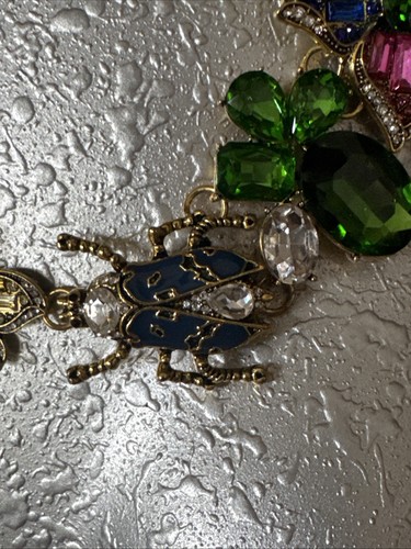 Flirty Sassy Jones SJ Rhinestone 24" Gold Tone Statement Necklace - Picture 6 of 16