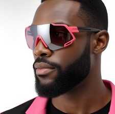 Sports Sunglasses Pink Men Women Cycling Running Golf Fishing Glasses UV400