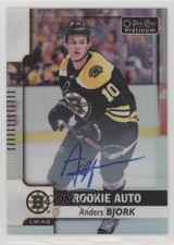 2017-18 O-Pee-Chee Platinum Rookie Autos Rainbow Anders Bjork #R-AB Auto g8v