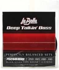 La Bella 760NHBB Deep Talkin' Beatle Bass Black Nylon Tapewound Bass Guitar