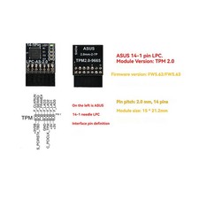 TPM Security Module TPM 2.0 Module LPC Module TPM Module for ASUS 14-1-pin