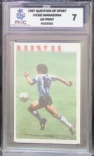 Diego Maradona 1987 Question of Sport UK Print MGC 7 no PSA