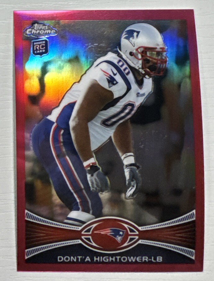 Dont'a Hightower 2012 Topps Chrome PINK REFRACTOR Rookie RC #219 #/399 Patriots