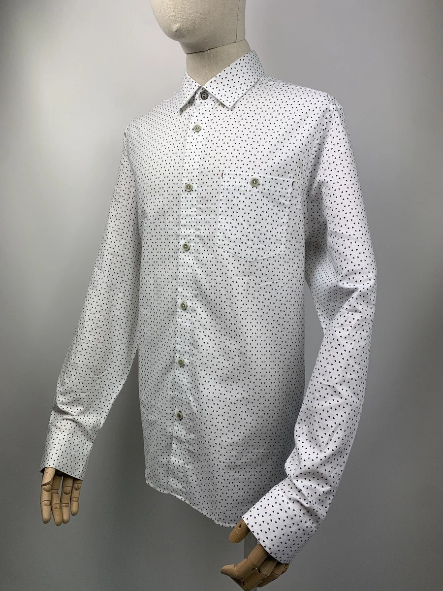 ted baker ls geo print shirt