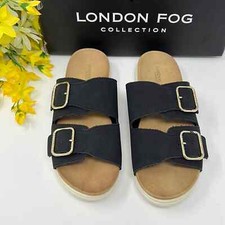 London Fog Women's Lorraine Buckle Sandals Size 7.5