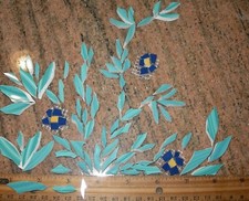 Light Blue/ Green Turquoise Seaweed Leaf Mosaic Tiles Broken Cut China