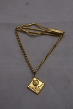 Vintage 1960&rsquo;s Cub Scouts BSA Gold Chain Uniform Tie Clasp Clip