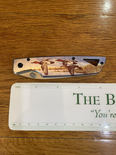 VINTAGE BUCK HTA II 175 S2 FLYING DUCKS KNIFE with original box and COA - Picture 6 of 10