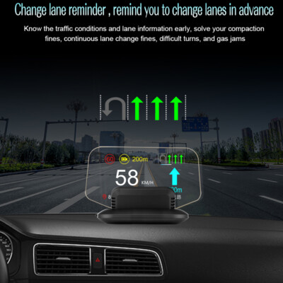 Universal Auto GPS OBD2 HUD Head Up Display Navigation Projektor Messgerät Alarm