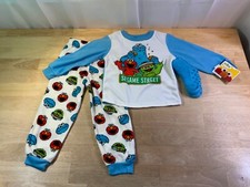 New Boy's Sesame Street PJ Set Sz 4T has Cookie Monster,Elmo  Oscar 