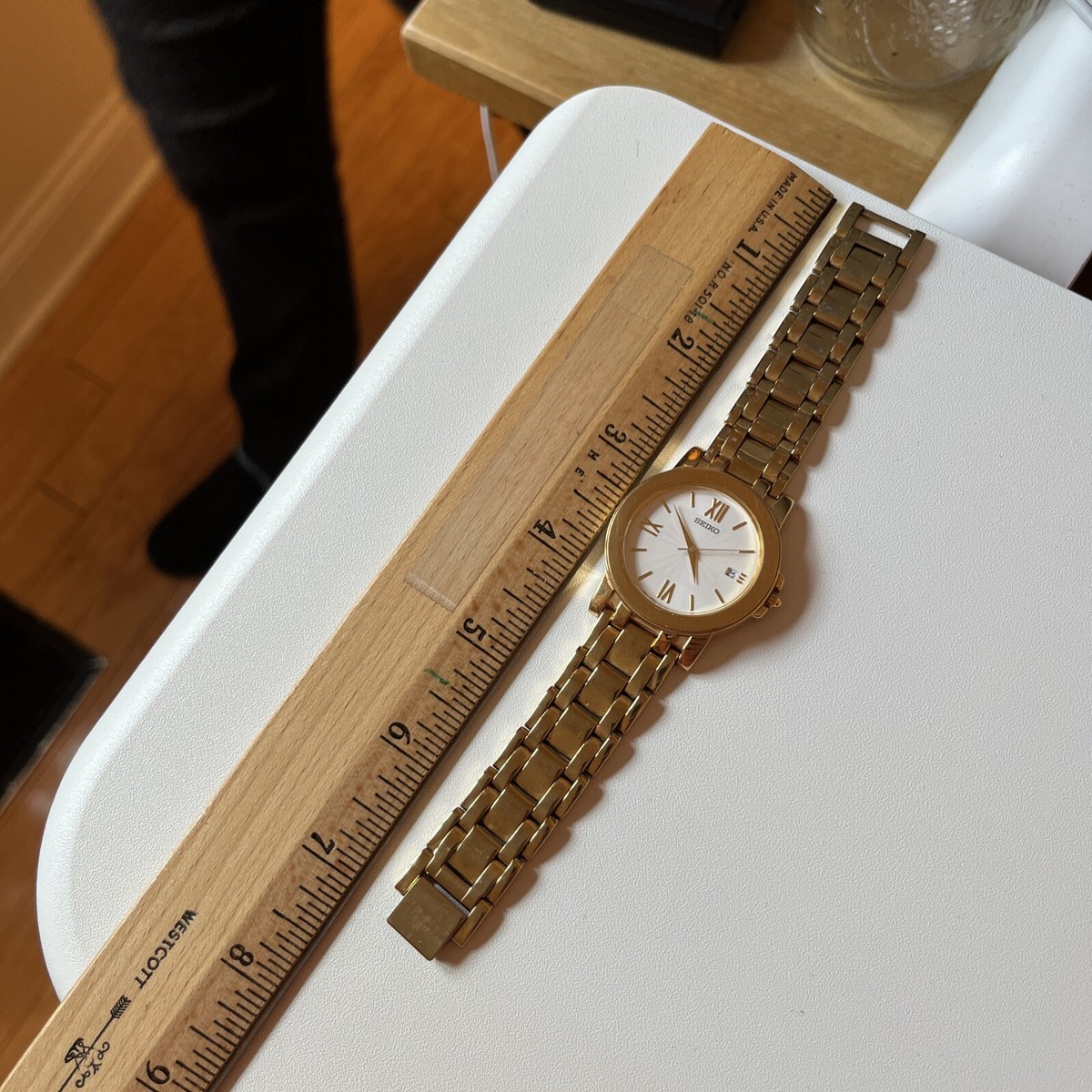 Seiko Watch V732-0K30 OW88 R1 Men's Quartz Gold tone textured