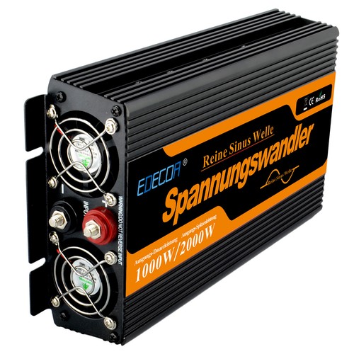 Reiner Sinus Spannungswandler 1000W 2000 Watt 12V 230V Wechselrichter Konverter - Bild 3 von 12