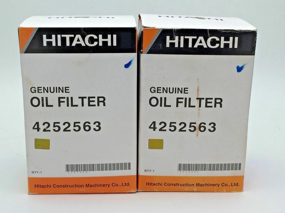 Hitachi 4252563 Hydraulic Oil Filter Heavy Duty Industry Yellow x2 