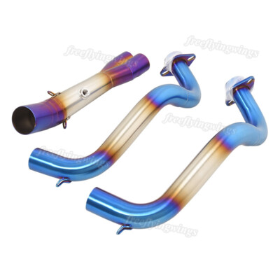 For Yamaha MT-07 FZ07 Motorcycle Exhaust Header Front Link Pipe Stainless Steel