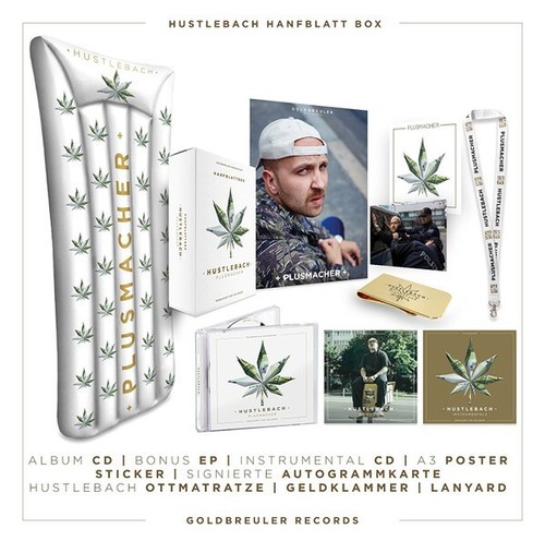 ✅PLUSMACHER - HUSTLEBACH (LIMITED HANFBLATTBOX)  CD + Merch Neu Versiegelt  - Bild 1 von 5