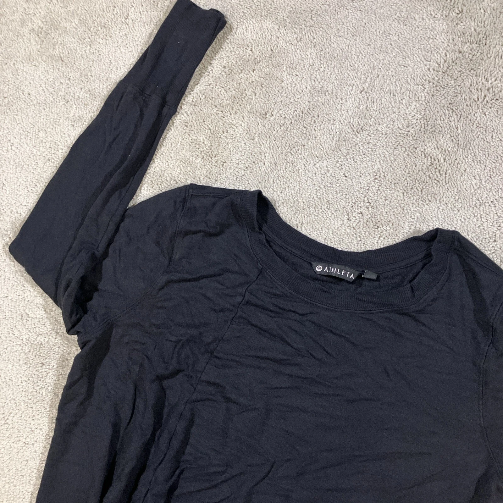 athleta performance tie front long sleeve modal blend shirt