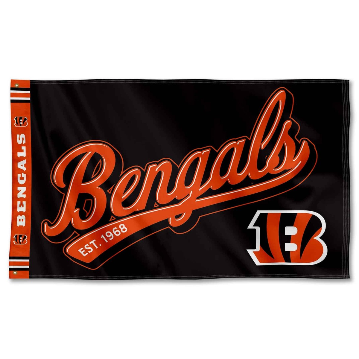 Cincinnati Bengals 3x5 Feet USA Flag - Officially Licensed Polyester Flag With Metal Grommets