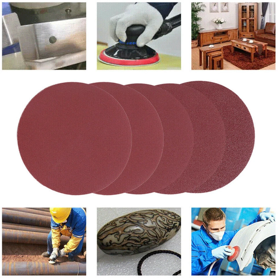 100PCS 3inch 75mm Hook&Loop Sander Sanding Discs Pads 80 to 3000 Grit Sandpapers - Image 2 of 4