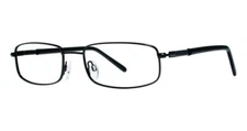MODERN OPTICAL JAZZ UNISEX METAL EYEGLASSES 54-18-145 BLACK WITH SOFT CASE