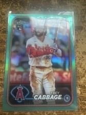 2024 Topps Chrome Trey Cabbage Rookie Card RC Aqua /199 NMMT Angels MLB Card