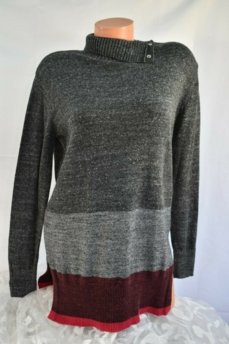 GAP (S) Sweater Pullover GREY RED 
