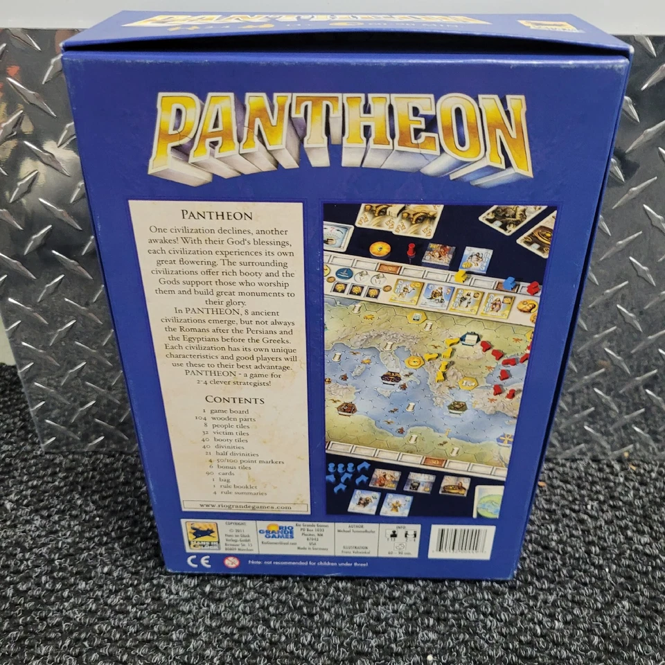Pantheon Board Game Rio Grande Games People Gods Monuments Brand New Open Box - Image 2 of 4
