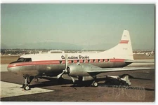 Postcard Airline CANADIAN PACIFIC AIRLINES Convair 240 Flite-Line Fotocard AUC1.