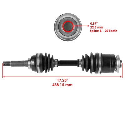 パーツ shu0509 54901-19B31 Front Left & Right CV Axles For Suzuki QuadRunner 250