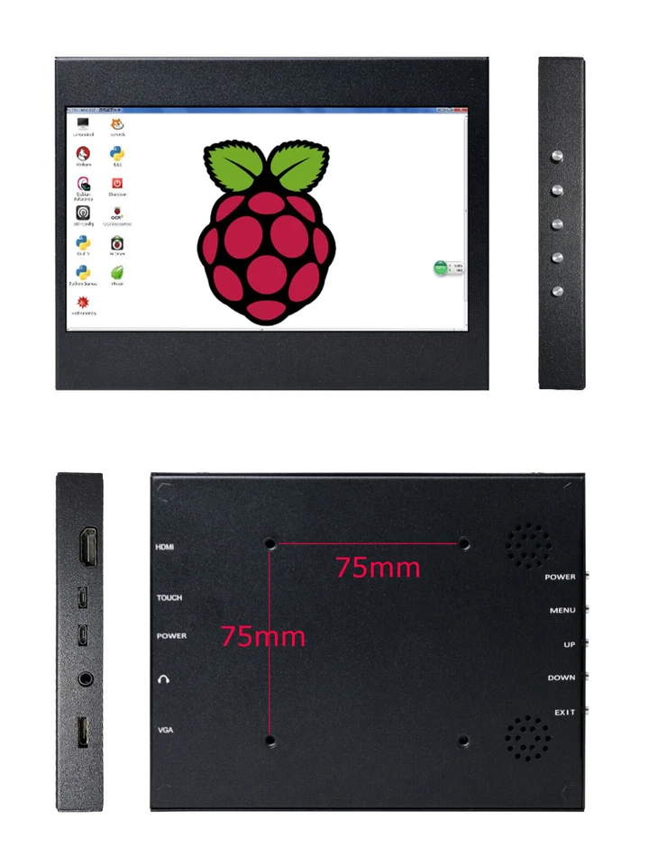7" Touch Screen Display HD USB Screen HDMI VGA for Raspberry Pi 3B 4 Xbox PS - Image 4 of 4