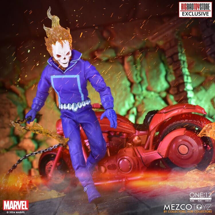 NEW Mezco ONE:12 Collective Ghost Rider & Hell Cycle BBTS NEW Mezco ONE:12 Collective Ghost Rider & Hell Cycle BBTS