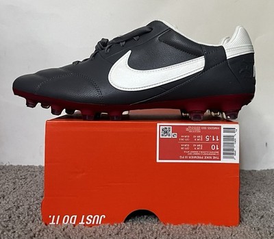 Size 10M- Nike Premier 3 FG Light Graphite Gray Varsity Red NBY HM0265-003