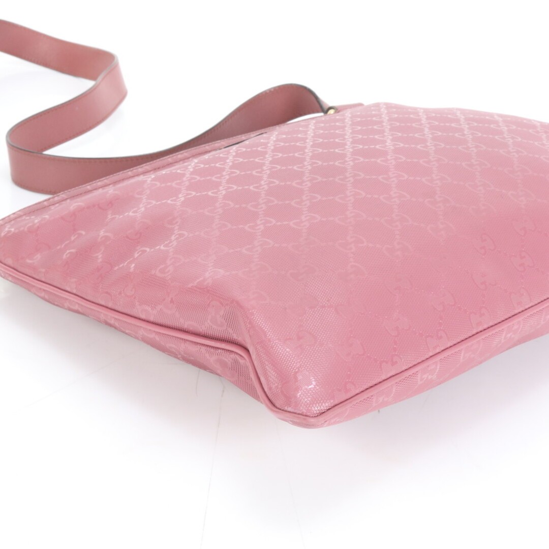 Gucci GG Leather Shoulder Bag Pink Used Crossbody 134cm Strap thumbnail 4