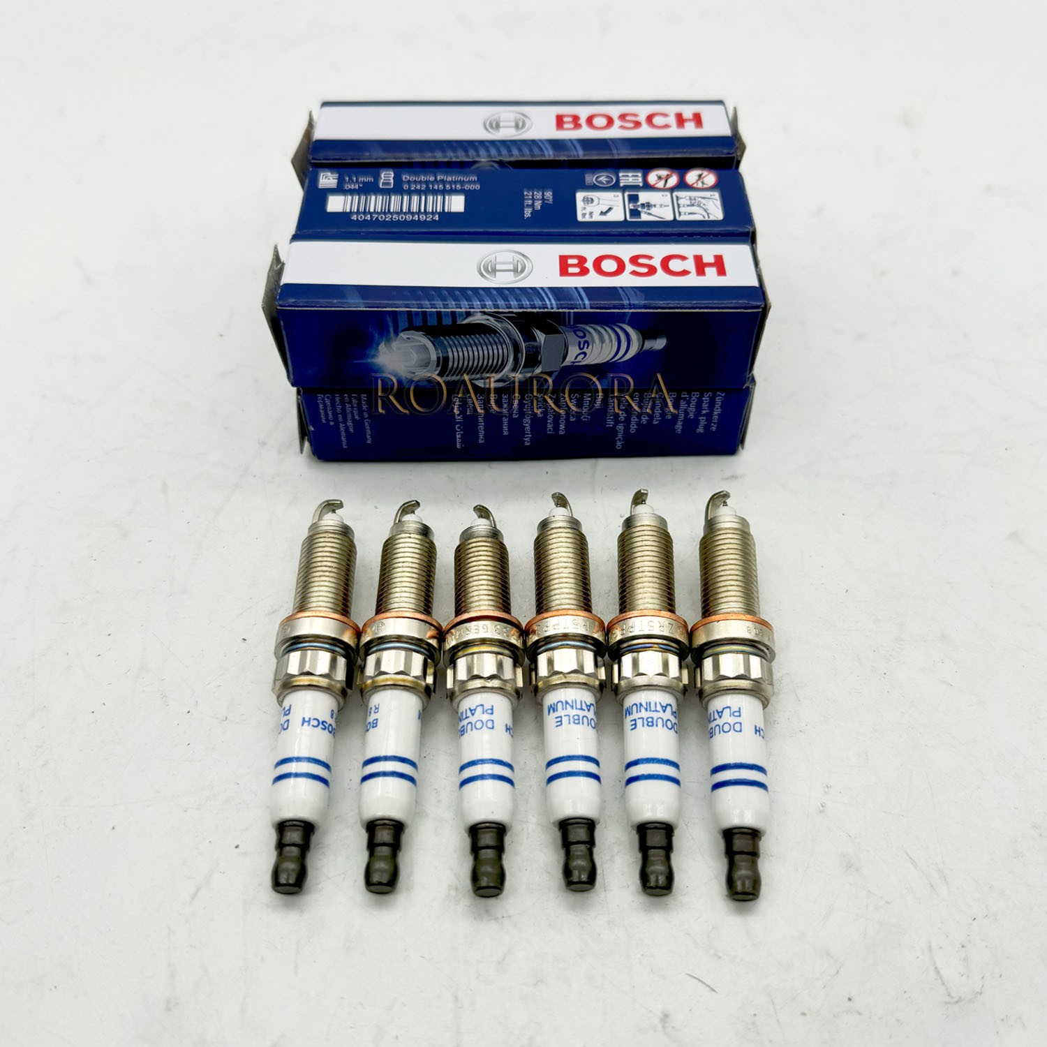 Set of 6 Spark Plugs Double Platinum ZR5TPP33 For BMW E82 E88 F02 F10 F13 Bosch