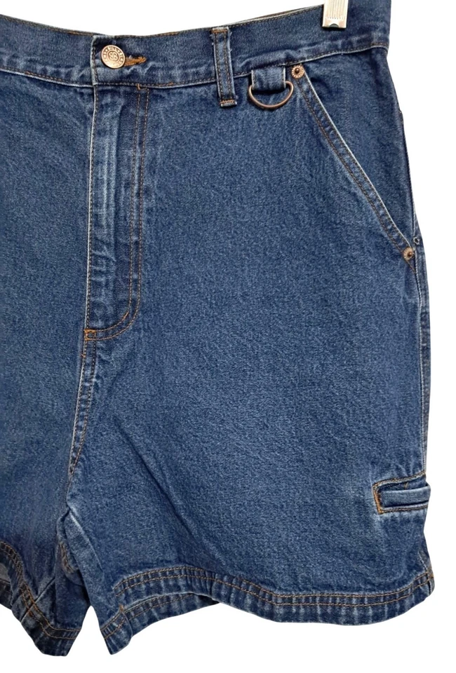 Винтажные женские джинсовые шорты Bill Blass размер 10 синие джинсовые карго плотник - Изображение 4 из 4