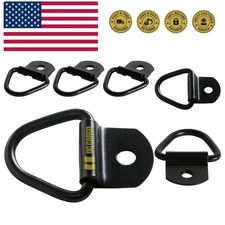 DC Cargo V-Ring Tie-Down Anchors – 4 Pack, 2" Bolt-On D-Rings, 1,000 lb Capacity