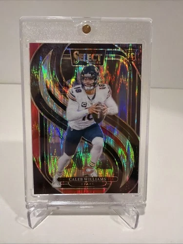 2024 Panini Select Caleb Williams #114 Black & Red Shock Prizm (RC)