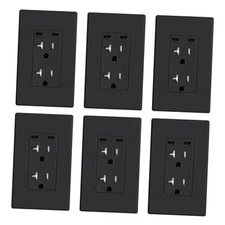 5W Ultra-Speed USB C Outlet Receptacle for Laptop Wall 20 Amp 6 65W USB Charger