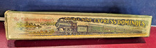 Instrucción de madera de tren "Double Nine Express Dominoes" de colección 'The Embossing Company'