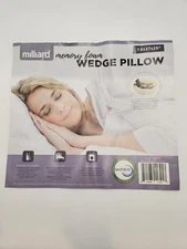 Brand NEW Milliard Memory Foam Wedge Pillow 7.5"x27"x25" MIL-WDGPLW-A White