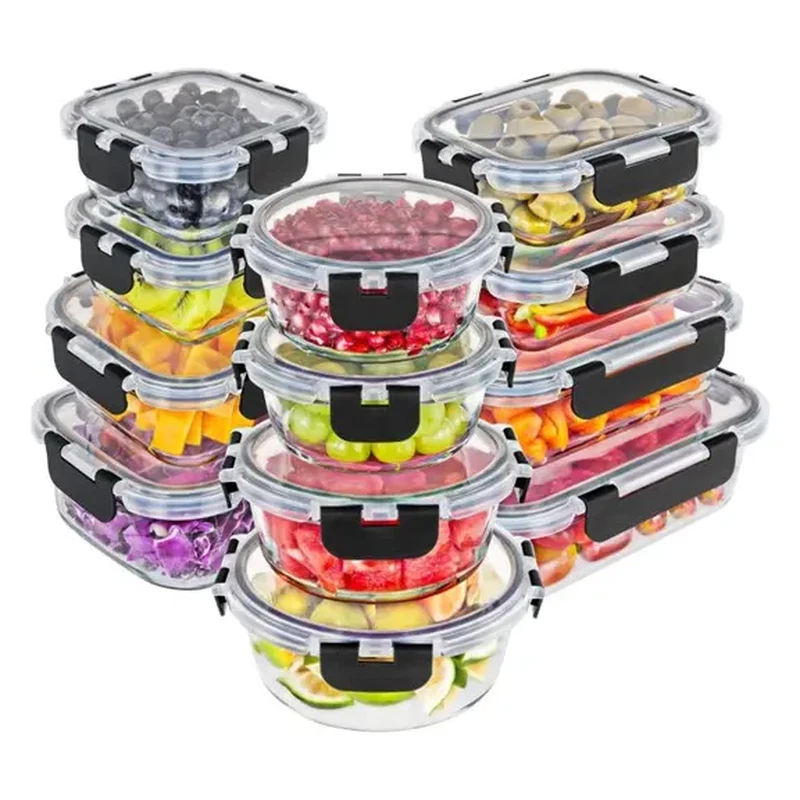 Magic Mill 24Pc Borosilicate Glass Storage Set with Airtight BPA-Free Lids